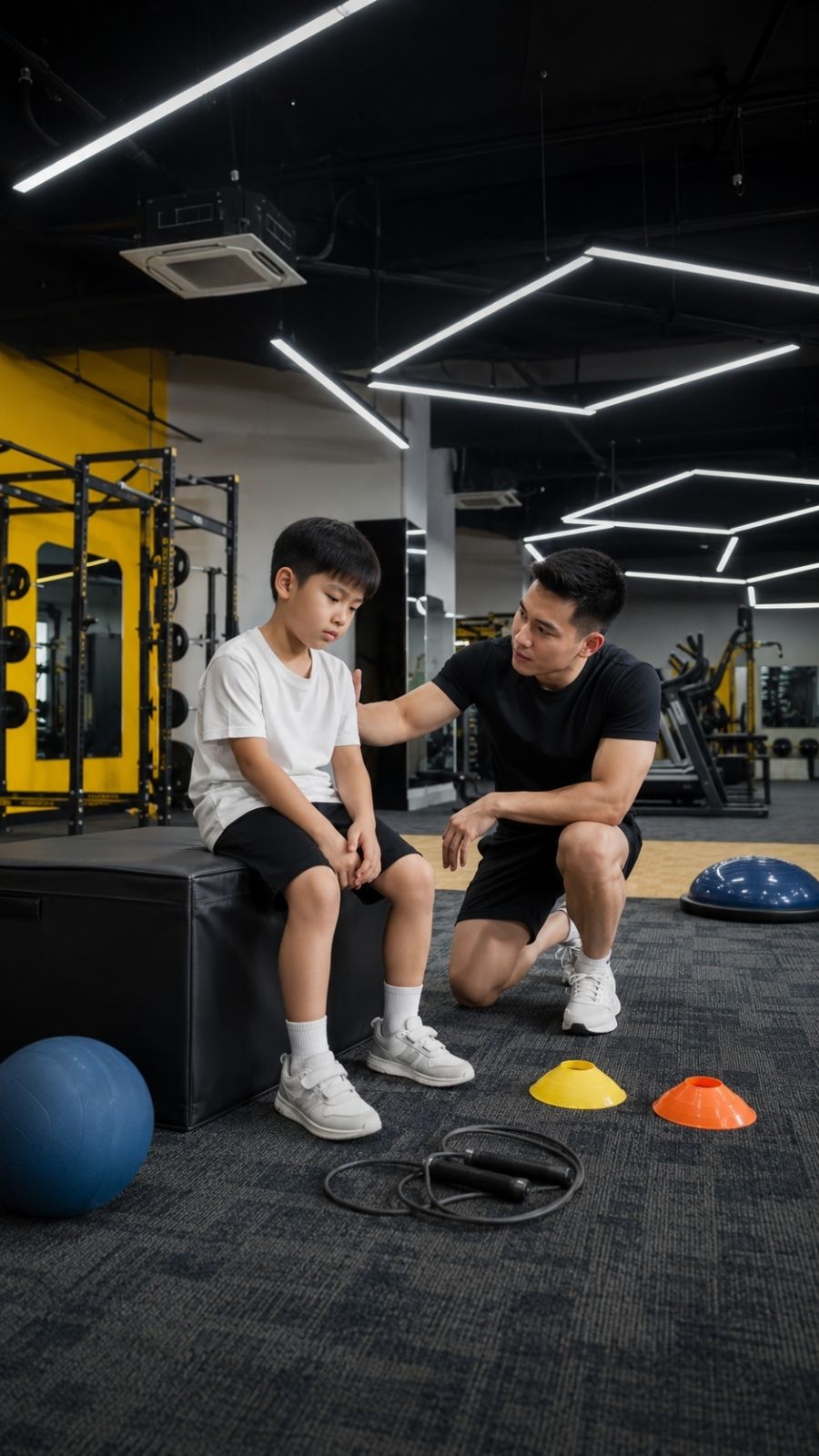 Các bạn nhỏ tập luyện để rèn tính tập trung và tự giác